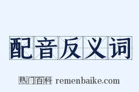 配音反义词是什么意思的图片